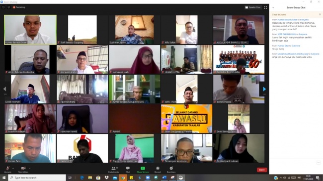 4 Hal Penting Yang Dibahas Pada Rapat Virtual Yang Digelar Bawaslu Sul-Sel