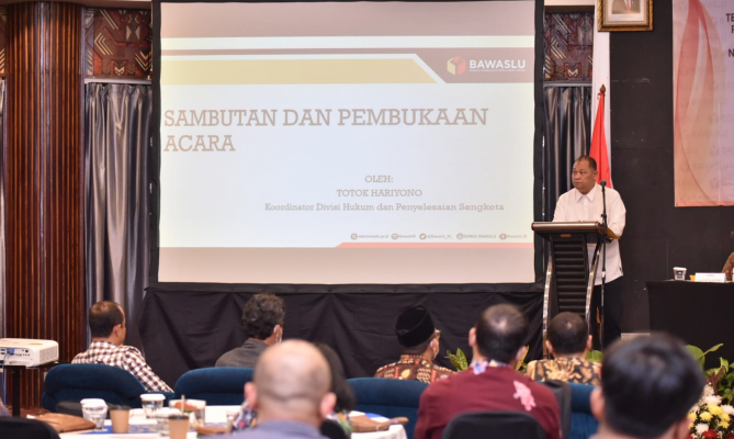 Evaluasi Tiga Perbawaslu, Totok Minta Jajaran Kerja Cepat dan Tepat