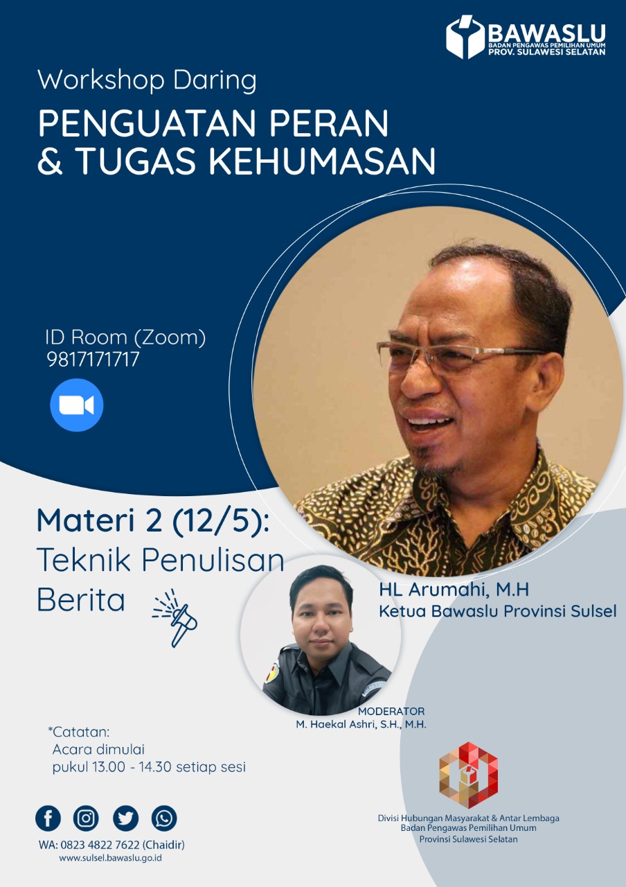 Workshop Daring II, Arumahi Bekali Humas Teknik Penulisan Berita