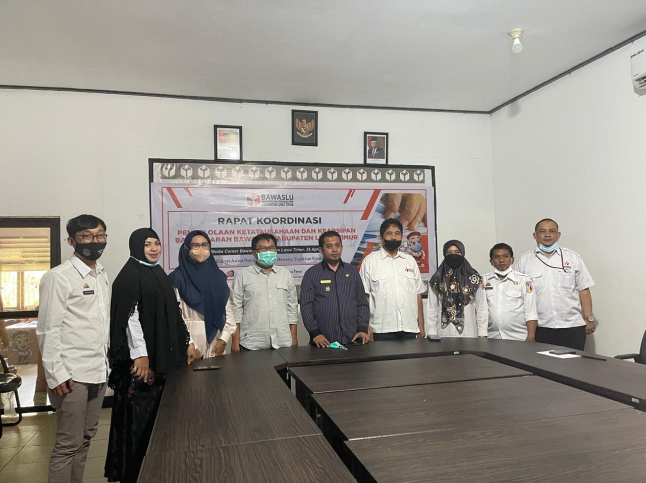 Bawaslu Luwu Timur Gelar Rapat Koordinasi Pengelolaan Ketatausahaan & Kearsipan