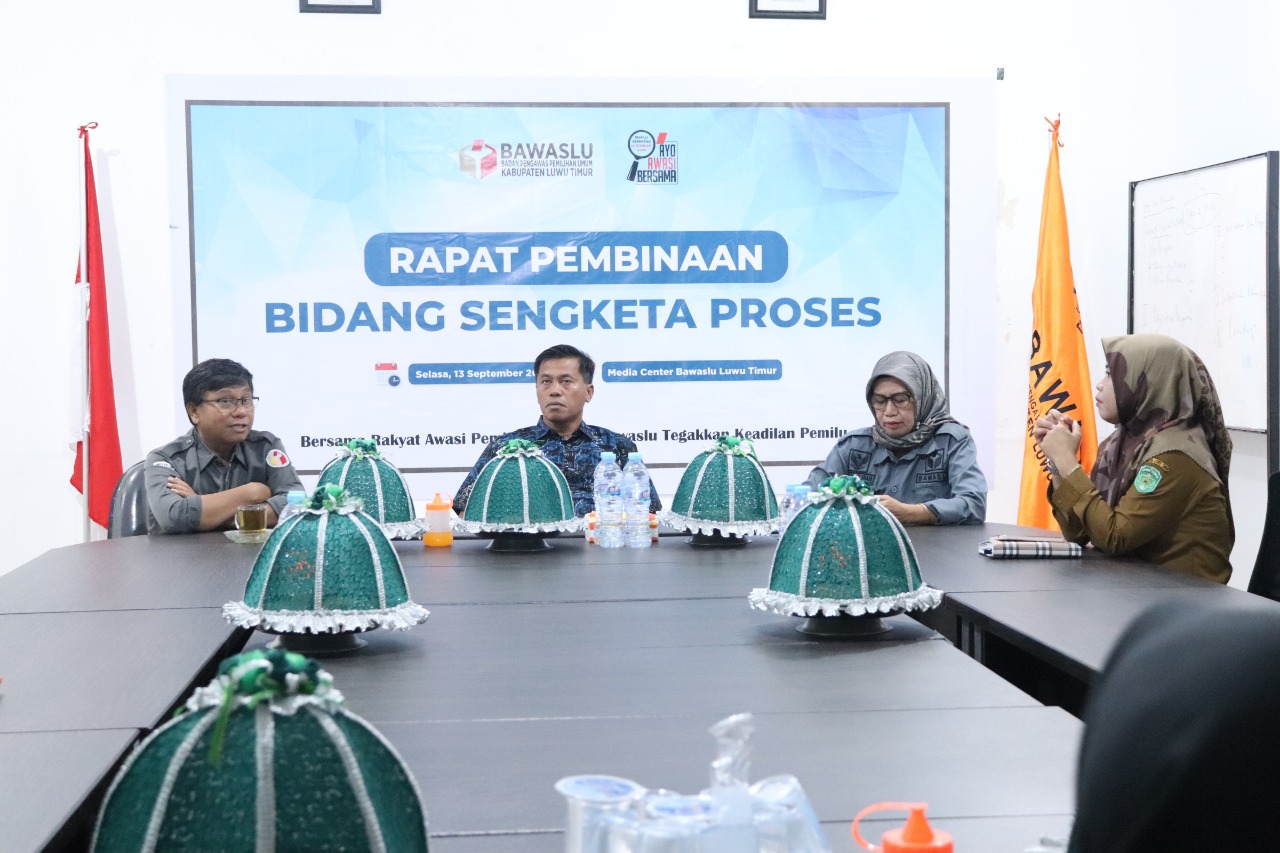 Bawaslu Luwu Timur Tingkatkan Keterampilan dan Pengetahuan Jajaran di Bidang Sengketa Proses Pemilu