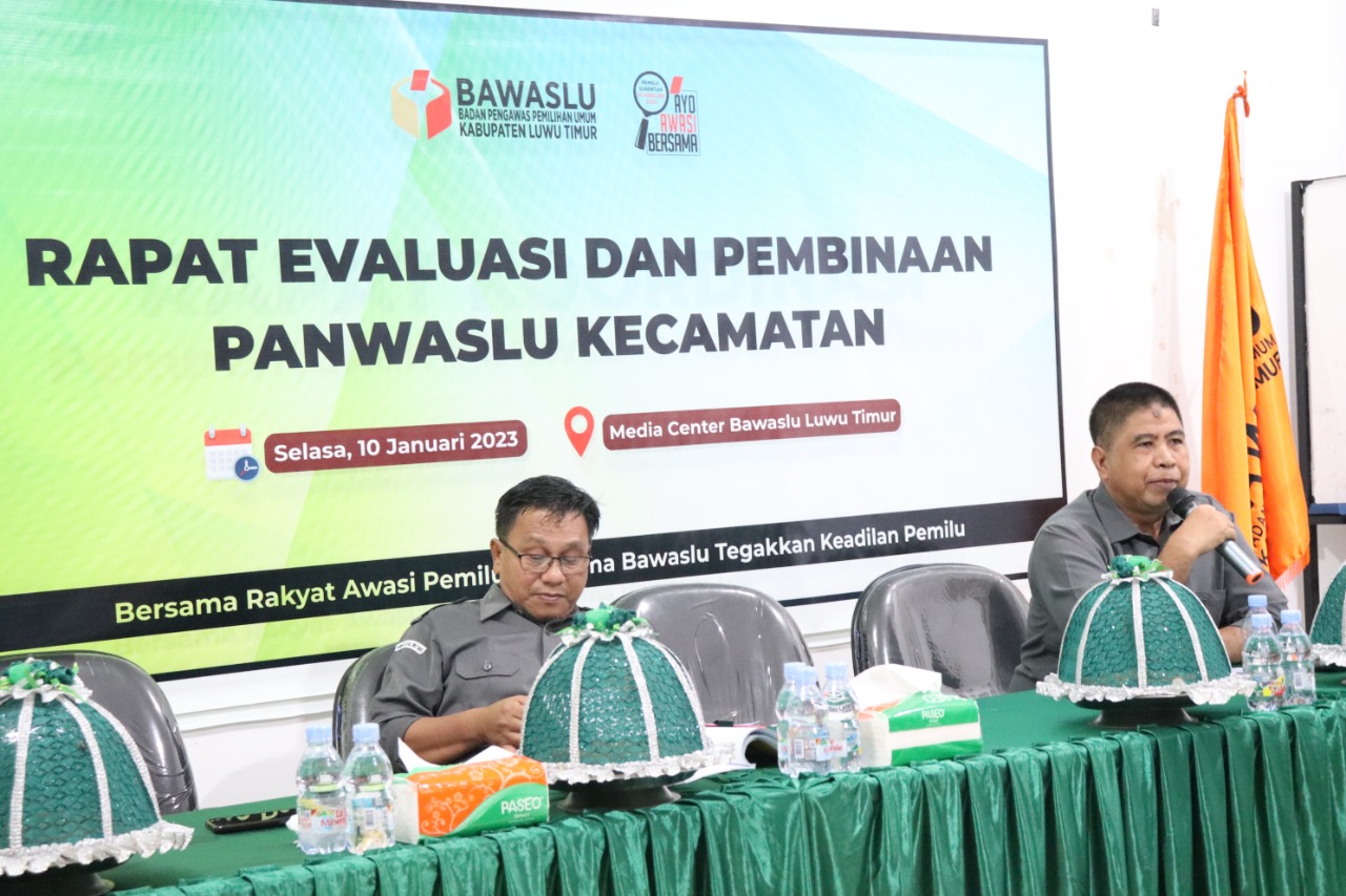 Evaluasi dan Pembinaan Panwascam, Zaenal Arifin Pesan Jaga Soliditas dan Kuasai Regulasi