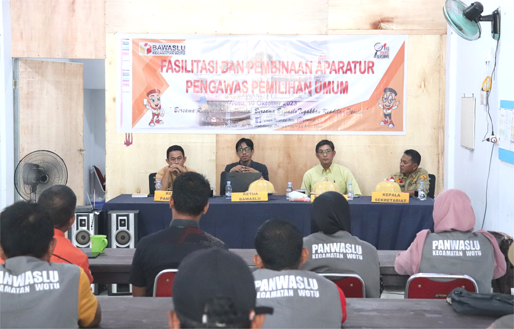 Pawennari Ingatkan Peraturan Bawaslu Nomor 15 Tahun 2020 Kepada Panwascam dan PKD Se-kecamatan Wotu