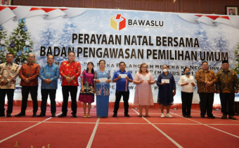 Natal Bersama Bawaslu, Wujudkan Pemilu 2024 Damai dalam Kebhinekaan