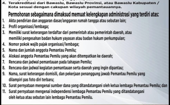 Pengumuman Pendaftaran Pemantau Pemilu