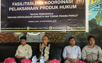 Pemberian Santunan Bawaslu Kepada Panitia Pengawas Pemilihan Umum, Di Rangkaikan Kegiatan Bawaslu Kabupaten Luwu Timur.