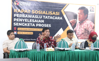 Matangkan Persiapan Hadapi Pemilu 2024, Bawaslu Luwu Timur Gelar Sosialisasi Tata Cara Penyelesaian Sengketa Proses