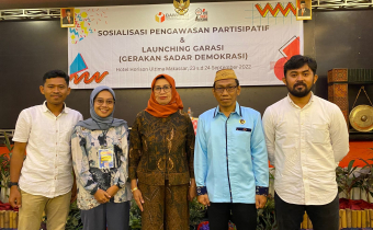 Bawaslu Luwu Timur Utus Alumni SKPP Ikuti Sosialisasi Pengawasan Partisipatif dan Launching ‘Garasi’ di Makassar