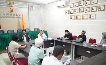 Audiensi Pengurus Pokja Persatuan Wartawan Indonesia (PWI) Kabupaten Luwu Timur, Rabu (22/4).